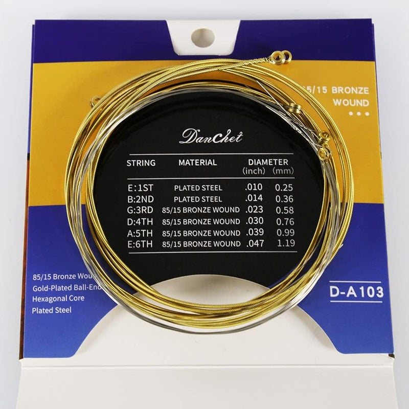 Danchet A103 Acoustic Guitar Strings,Bronze,Medium Light (1 Set) - Image 5